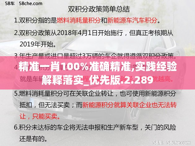 精准一肖100%准确精准,实践经验解释落实_优先版.2.289