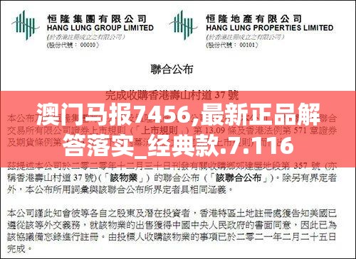 澳门马报7456,最新正品解答落实_经典款.7.116