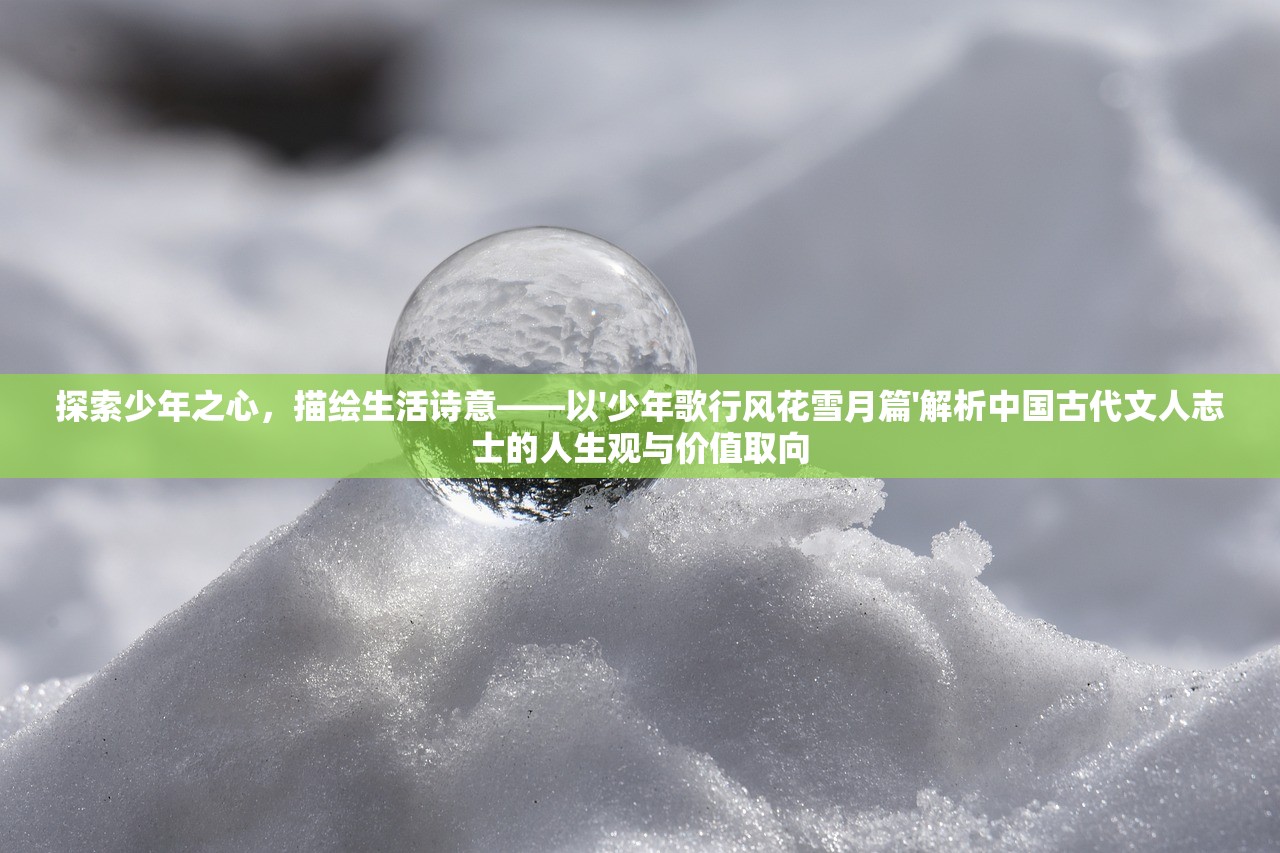 探索少年之心，描绘生活诗意——以'少年歌行风花雪月篇'解析中国古代文人志士的人生观与价值取向