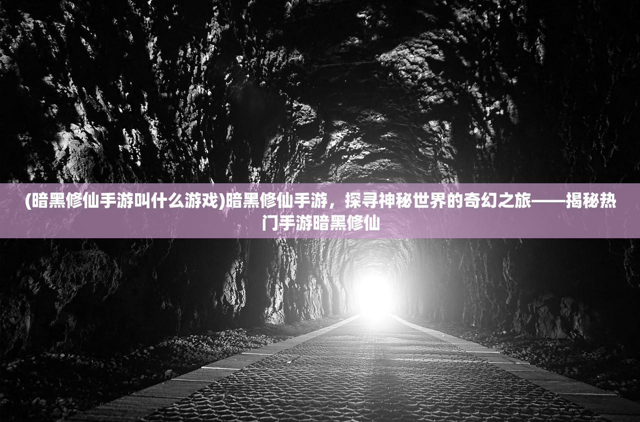 (暗黑修仙手游叫什么游戏)暗黑修仙手游，探寻神秘世界的奇幻之旅——揭秘热门手游暗黑修仙